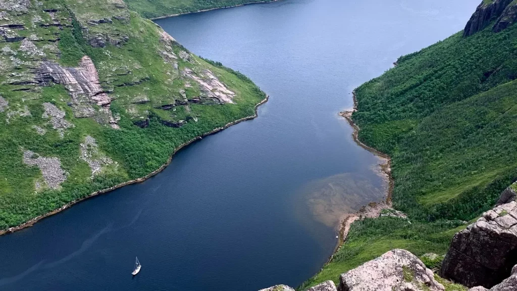 Windflower anchored in Newfoundland, Canada
